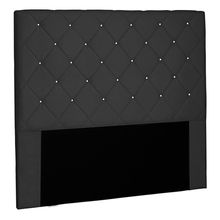 Cabeceira Decorativa Casal 1,40M Tàzio Suede Preto - Gran Belo
