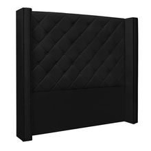 Cabeceira Decorativa Casal 1,64M Loewe PU Preto - Gran Belo