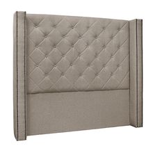 Cabeceira Decorativa King Size 2,19M Loewe Linho Areia - Gran Belo