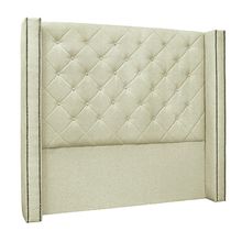 Cabeceira Decorativa King Size 2,19M Loewe Linho Natural - Gran Belo