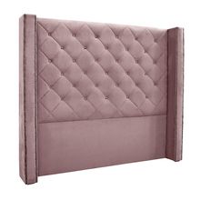 Cabeceira Decorativa Casal 1,64M Loewe Veludo Lilás - Gran Belo