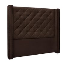 Cabeceira Decorativa King Size 2,19M Loewe Suede Café - Gran Belo