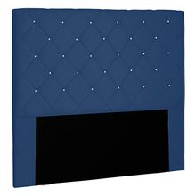 Cabeceira Decorativa Queen Size 1,60M Tàzio Suede Azul Marinho - Gran Belo