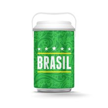 Cooler 10 Latas - Brasil Vem Hexa (Verde) Copa do Mundo