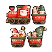 Placas de Jardim - Natal - Trenzinho - 4 Peças