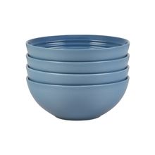 SET LE CREUSET 4 BOWLS REDONDOS VANCOUVER EM CERÂMICA 16CM AZUL CHAMBRAY 79198164347080