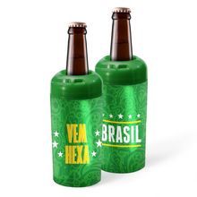 Porta Garrafa Térmico 600ml - Brasil Vem Hexa (Verde) Copa do Mundo
