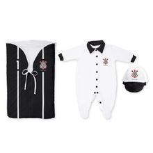 Kit Corinthians Saída Maternidade Preto - Torcida Baby