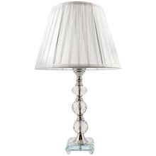 Abajur Cristal Vidro Mesa Decoração para Sala Quarto com Cúpula Drapeada 47cm Ref. 512