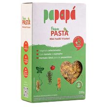 Macarrão Infantil Papapá Com Vegetais Mini Fusili Tricolor 200g