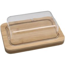 Manteigueira Bambu Tampa De Plastico 12.5 x 19 x 6 cm