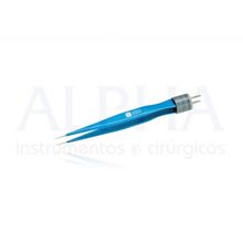 Pinça Bipolar Vasectomia Reta 10cm Ponta 0,5mm