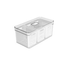 Organizador de Geladeira com Cesto Triplo Clear Fresh Ou 5 Litros