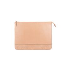 Pasta envelope de couro liso Bruna