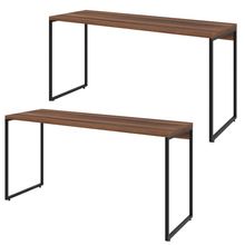 Kit 02 Mesas Para Escritório e Home Office Industrial Aspen 150 cm C01 Nogal - Lyam Decor