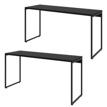 Kit 02 Mesas Para Escritório e Home Office Industrial Aspen 150 cm C01 Onix - Lyam Decor