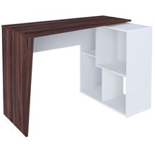Mesa Para Escritório Escrivaninha Home Office Urban A02 Ipê Branco - Lyam Decor