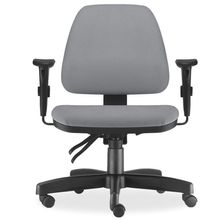 Cadeira de Escritório Giratória Executiva Ergonômica Sky L02 Couro Sintético Cinza - Lyam Decor