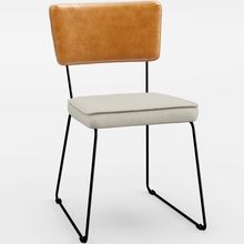 Cadeira Decorativa Sala De Jantar Allana L02 Couríssimo Whisky Linho Champagne - Lyam Decor