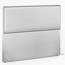 Cabeceira Box Casal Queen Com Tachas 160 cm Vicenza L02 Facto Cinza Metalizado - Lyam Decor
