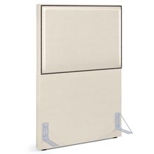 Cabeceira Box Solteiro Com Tachas 100 cm Vicenza L02 Facto Pérola Metalizado - Lyam Decor