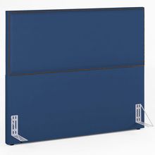 Cabeceira Cama Box Casal Com Tachas 140 cm Vicenza L02 Suede Azul Marinho - Lyam Decor