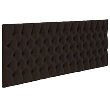 Cabeceira Cama Box Painel Casal Queen Capitonê Amy L02 Suede Marrom 160 cm - Lyam Decor