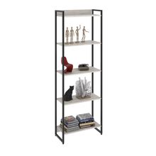 Estante Multiuso Para Escritório Industrial 05 Prateleiras Areta 186x60cm C01 Snow - Lyam Decor
