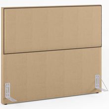Cabeceira Box Casal King Com Tachas 195 cm Vicenza L02 Linho Bege Escuro - Lyam Decor