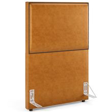 Cabeceira Box Solteiro Com Tachas 100 cm Vicenza L02 Couríssimo Whisky - Lyam Decor