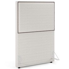 Cabeceira Box Solteiro Com Tachas 100 cm Vicenza L02 Bouclê Cru - Lyam Decor