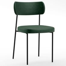 Cadeira Decorativa Estofada Para Sala de Jantar Melina F01 Couríssimo Verde Musgo - Lyam Decor