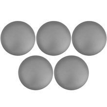 Kit 05 Assentos Redondo Banqueta Cadeira Estofados Poltronas H02 Corino Cinza 39 cm - Lyam Decor