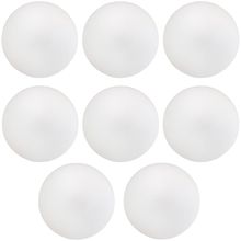 Kit 08 Assentos Redondo Banqueta Cadeira Estofados Poltronas H02 Corino Branco 25 cm - Lyam Decor