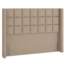 Cabeceira Cama Box Casal 140 cm P05 Paris Veludo Bege - Lyam Decor
