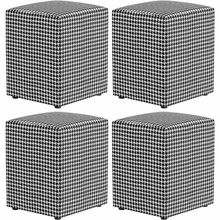 Kit 04 Puffs Quadrado Decorativo L02 Pied Poule - Lyam Decor
