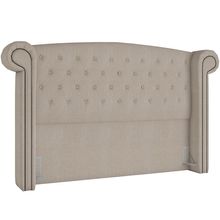 Cabeceira Cama Box Queen com Tachas 160 cm Sofia P05 Linho Creme - Lyam Decor