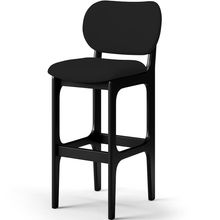 Banqueta Alta Para Cozinha Madeira Fixa Betta L02 Preto Facto Preto - Lyam Decor