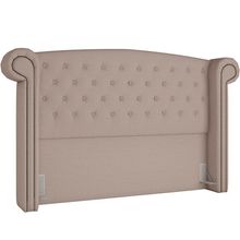 Cabeceira Cama Box Queen com Tachas 160 cm Sofia P05 Linho Bege Areia - Lyam Decor