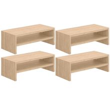 Kit 04 Suportes Stand Para Monitores Mesa Escritório Home Office Lap L03 Amadeirado - Lyam