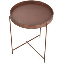 Mesa De Canto Lateral Decorativa Industrial Sala de Estar 56 cm Sintético Whisky P06 Daisy - Lyam