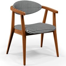 Poltrona Decorativa Para Sala de Estar Jantar Cecília L02 Pied Poule - Lyam Decor