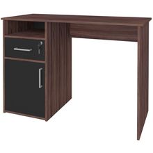 Mesa Para Escritório Escrivaninha Home Office Hall A02 Ipê Preto - Lyam Decor