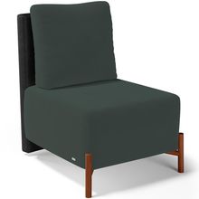Poltrona Decorativa Sala de Estar Living Hungria L02 Couríssimo Preto Suede Verde Musgo - Lyam