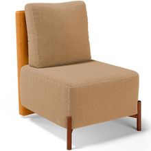 Poltrona Decorativa Sala de Estar Living Hungria L02 Couríssimo Whisky Bouclê Mostarda - Lyam