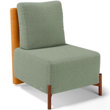 Poltrona Decorativa Sala Estar Living Pés Madeira Hungria L02 Couríssimo Whisky Bouclê Oliva - Lyam