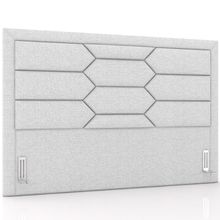 Cabeceira Cama Box King 195cm Estofada Nora P05 Linho Cinza Claro - Lyam Decor