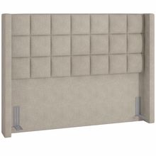 Cabeceira Cama Box Queen 160 cm P05 Paris Linho Bege Escuro - Lyam Decor