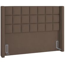 Cabeceira Cama Box Casal 140 cm P05 Paris Veludo Marrom - Lyam Decor