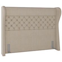 Cabeceira Cama Box Queen 160 cm P05 Madrid Linho Bege Escuro - Lyam Decor